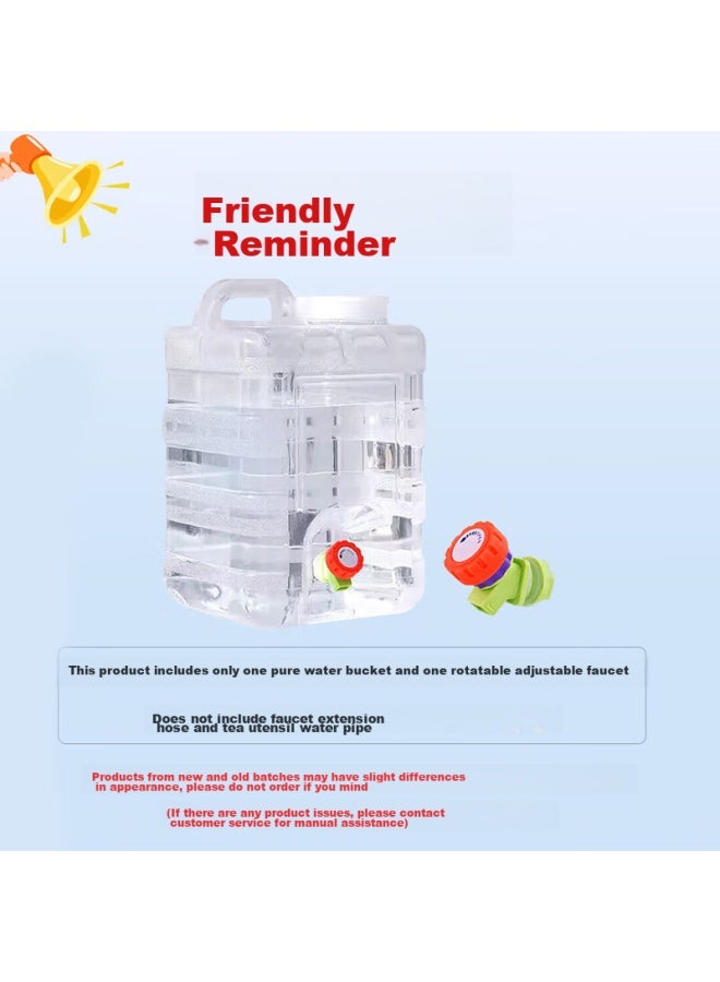Extreme Space Jidu Kongjian Pure Water Bucket, Food-grade Mineral Water Bucket, Transparent With Tap, Outdoor Bucket, 20l With Handle, Vertical Square Bucket, Drinking Water Bucket - Image 2