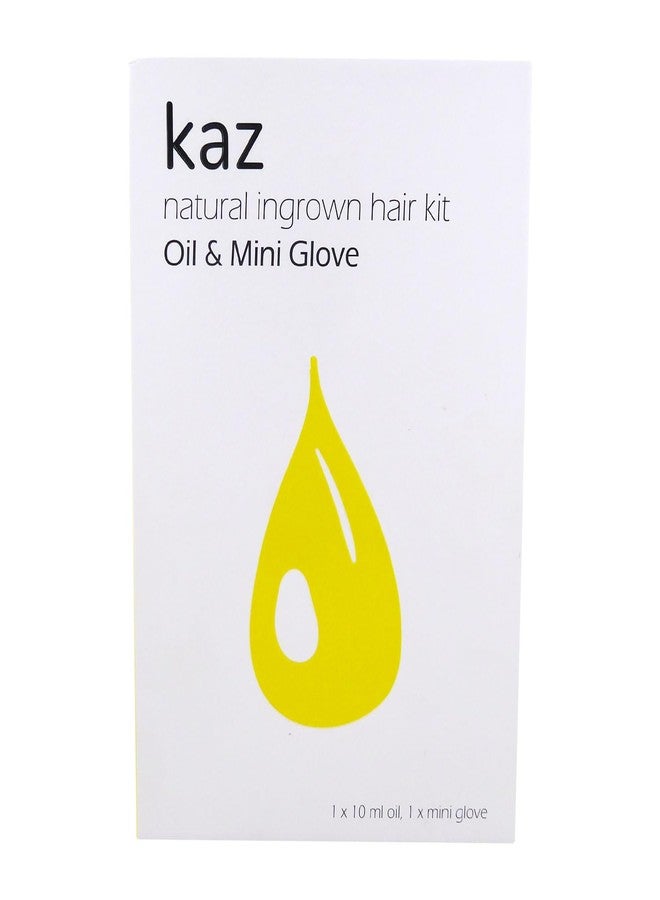Waxness Kaz Natural Ingrown Hair Care Kit with Intimate Hair & Skin Oil 1 fl oz (30 ml & Exfoliating Mini Glove – Professional Skin Care - Image 1
