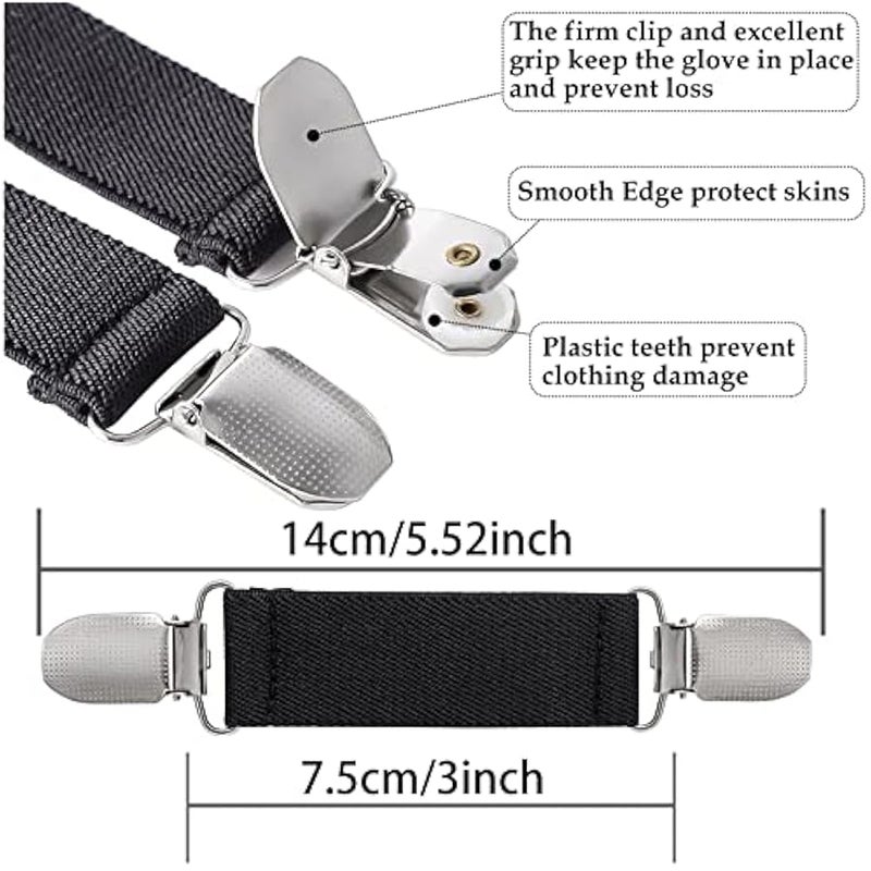 Winter Mitten Clips Elastic Stainless Steel Gloves Clips for Toddler Kids Adults Dress Cinch Sweater Cardigan Shawl Clip - Image 5