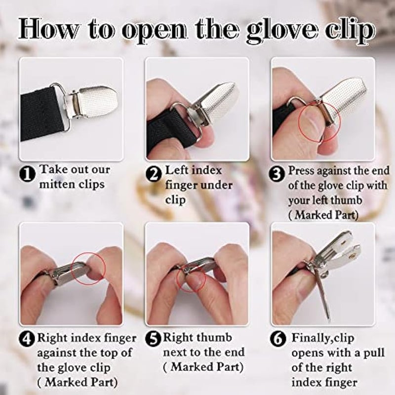 Winter Mitten Clips Elastic Stainless Steel Gloves Clips for Toddler Kids Adults Dress Cinch Sweater Cardigan Shawl Clip - Image 4