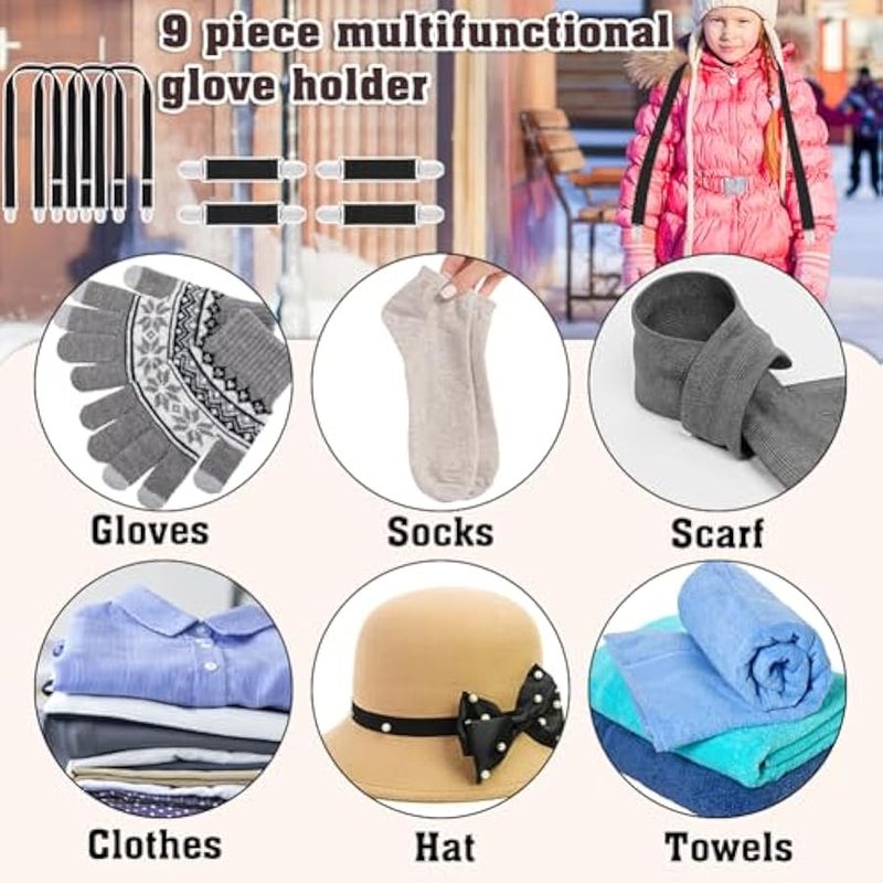Winter Mitten Clips Elastic Stainless Steel Gloves Clips for Toddler Kids Adults Dress Cinch Sweater Cardigan Shawl Clip - Image 2