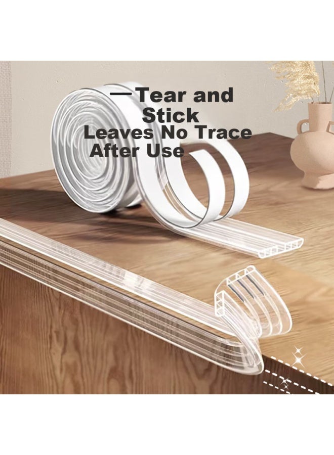 Lovebox Lovebebe Child Anti-collision Transparent Hollowed-out Collision-proof Sticker Buffer Soft Edge Strip Baby Safety Table Sticker 4m S310 - Image 1