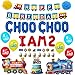 Finypa Choo Choo Im Two Birthday Banner for Two Year Old Boy Happy Birthday Party Decorations Supplies for Railroad Party - Image 3