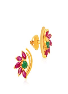 Malabar Gold and Diamonds 22 Carat 916 Purity Precia Gemstone Earrings PGNREG028ER1Y  - Image 1