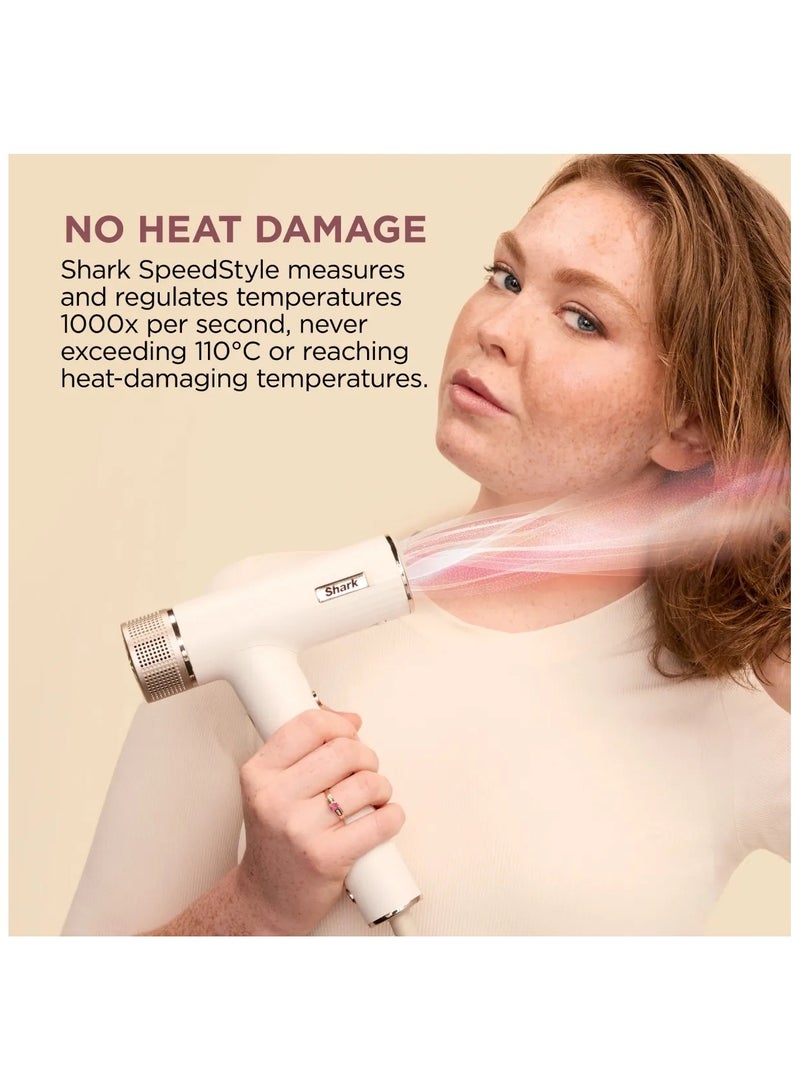 Shark Air Styler SpeedStyle RapidGloss Finisher & High-Velocity Hair Dryer,Powerful, Lightweight, with Storage Bag, Silk, HD352ME