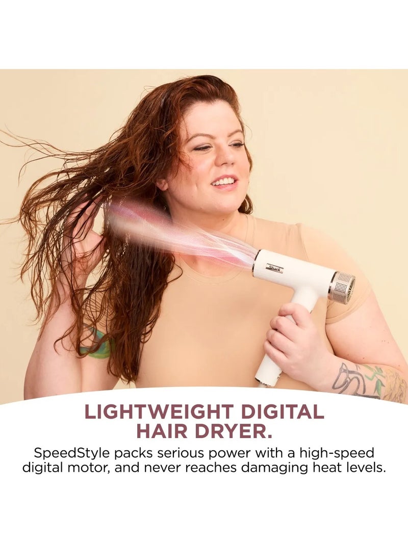 Shark Air Styler SpeedStyle RapidGloss Finisher & High-Velocity Hair Dryer,Powerful, Lightweight, with Storage Bag, Silk, HD352ME