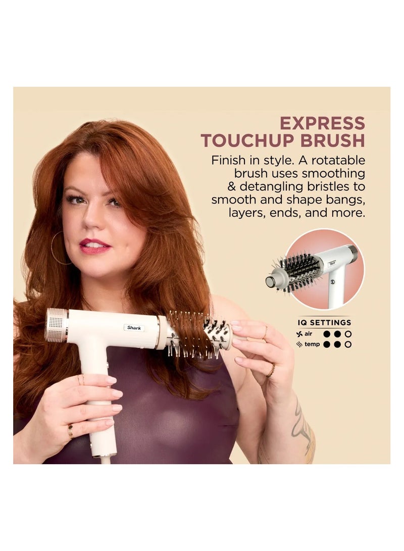 Shark Air Styler SpeedStyle RapidGloss Finisher & High-Velocity Hair Dryer,Powerful, Lightweight, with Storage Bag, Silk, HD352ME