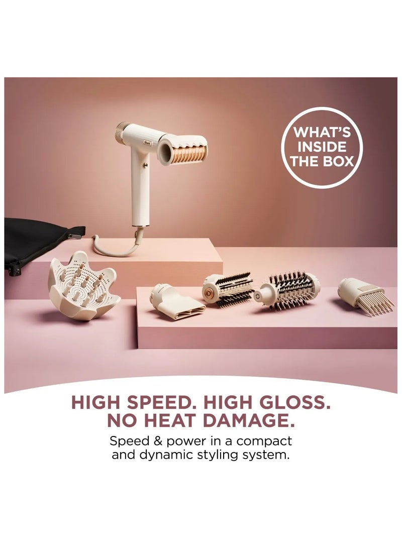 Shark Air Styler SpeedStyle RapidGloss Finisher & High-Velocity Hair Dryer,Powerful, Lightweight, with Storage Bag, Silk, HD352ME
