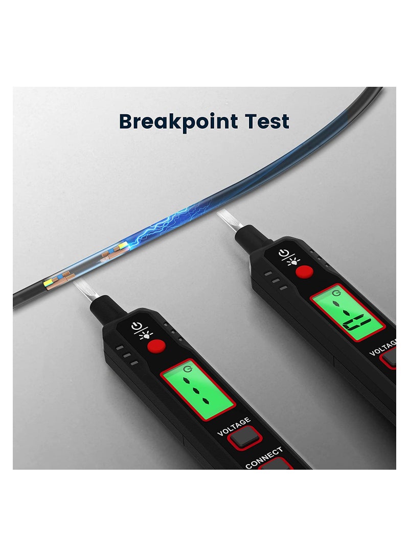 Voltage Tester, 12V-300V Non-Contact and Contact Voltage Pen with NCV, Live, Null Wire Tester Electrical Tester with LCD Display Buzzer, Alarm Wire Breakpoint Finder - Image 5