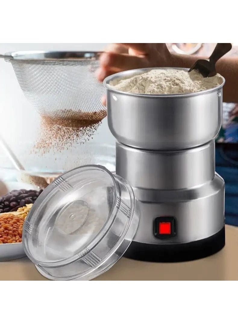 Electric spice grinder made of ABS plastic and stainless steel; features a transparent, corrosion-resistant, and easy-to-clean design (compatible with US standards: 110V–240V). - Image 4