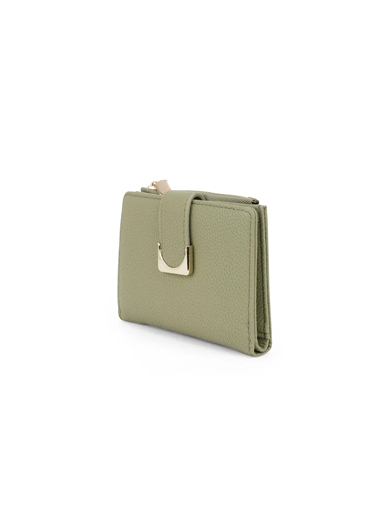 جلو باص محفظة نسائية من جلوبس بزخرفة زيتونية قابلة للطي مع جيب بسحاب للعملات