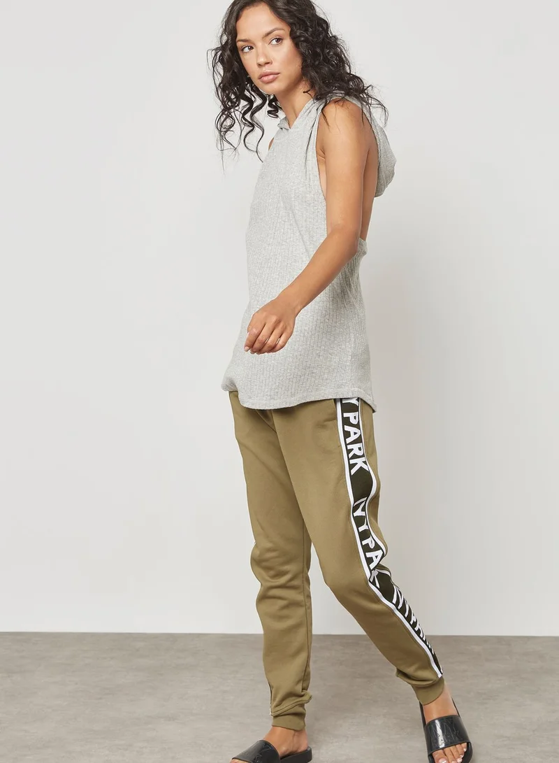 Ivy Park Racer Back Hooded Tank Top