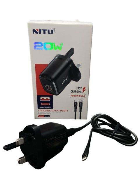 NITU USB-C To Lightning Adapter and Cable charger