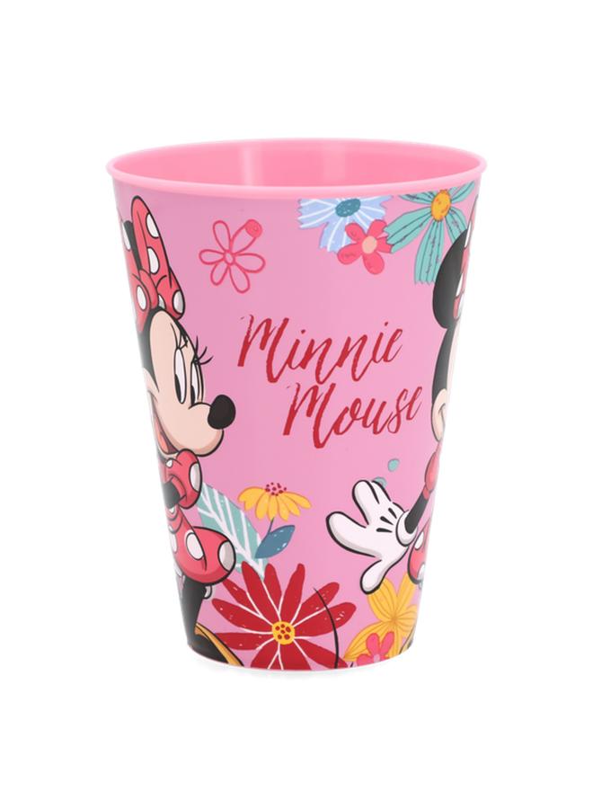 STOR Easy Minnie Mouse Spring Look Lightweight Spill-Resistant Tumbler Pink 430ml - Image 1