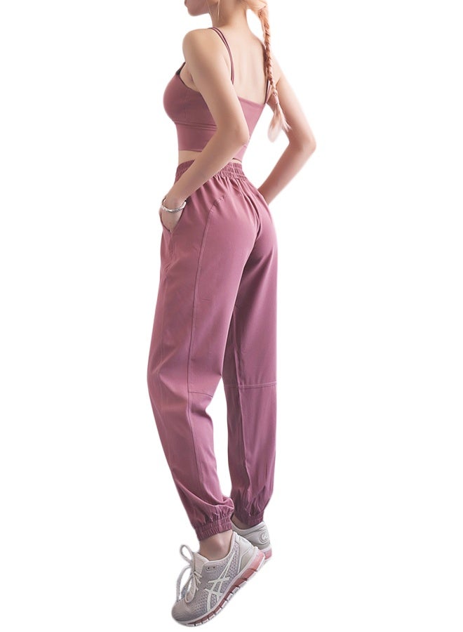 Comfy Drawstring Joggers Pink - Image 3