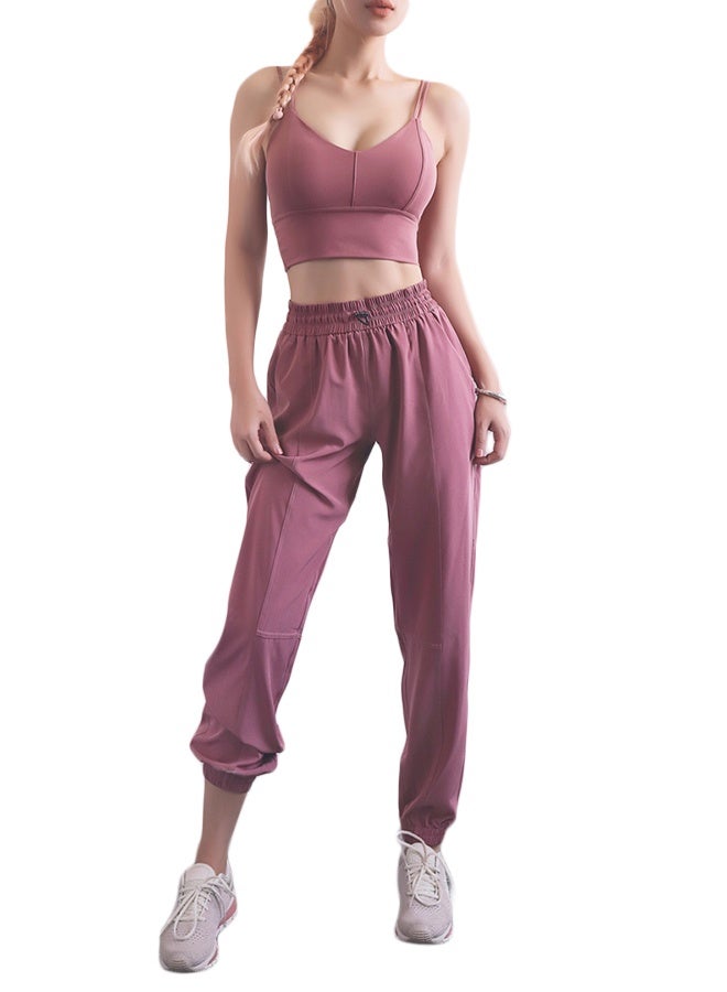 Comfy Drawstring Joggers Pink - Image 1