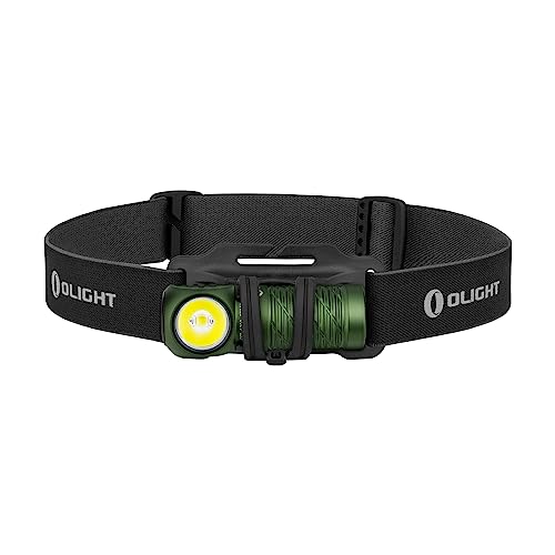 OLIGHT Perun 2 Mini Headlamp 1100 Lumens LED Head Flashlight, Rechargeable Headlight with Red Light Option, Great for Working, Hiking, Camping and Climbing (OD Green Cool Whtie Light: 5700~6700K) - Image 1