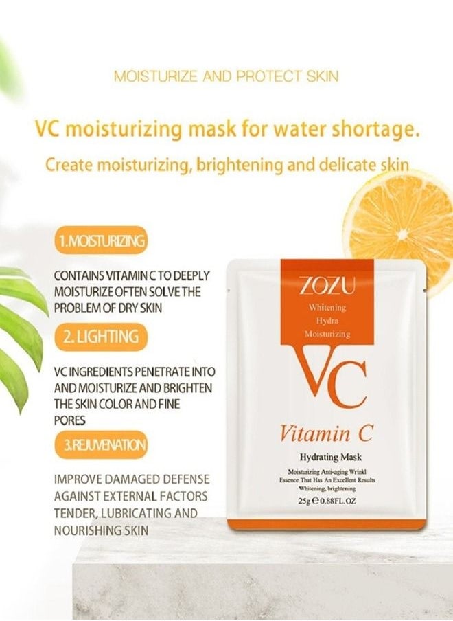 Zozu Vitamin C Whitening & Moisturizing Face Mask Get Ready For A Radiant Facial Complexion  - Image 4
