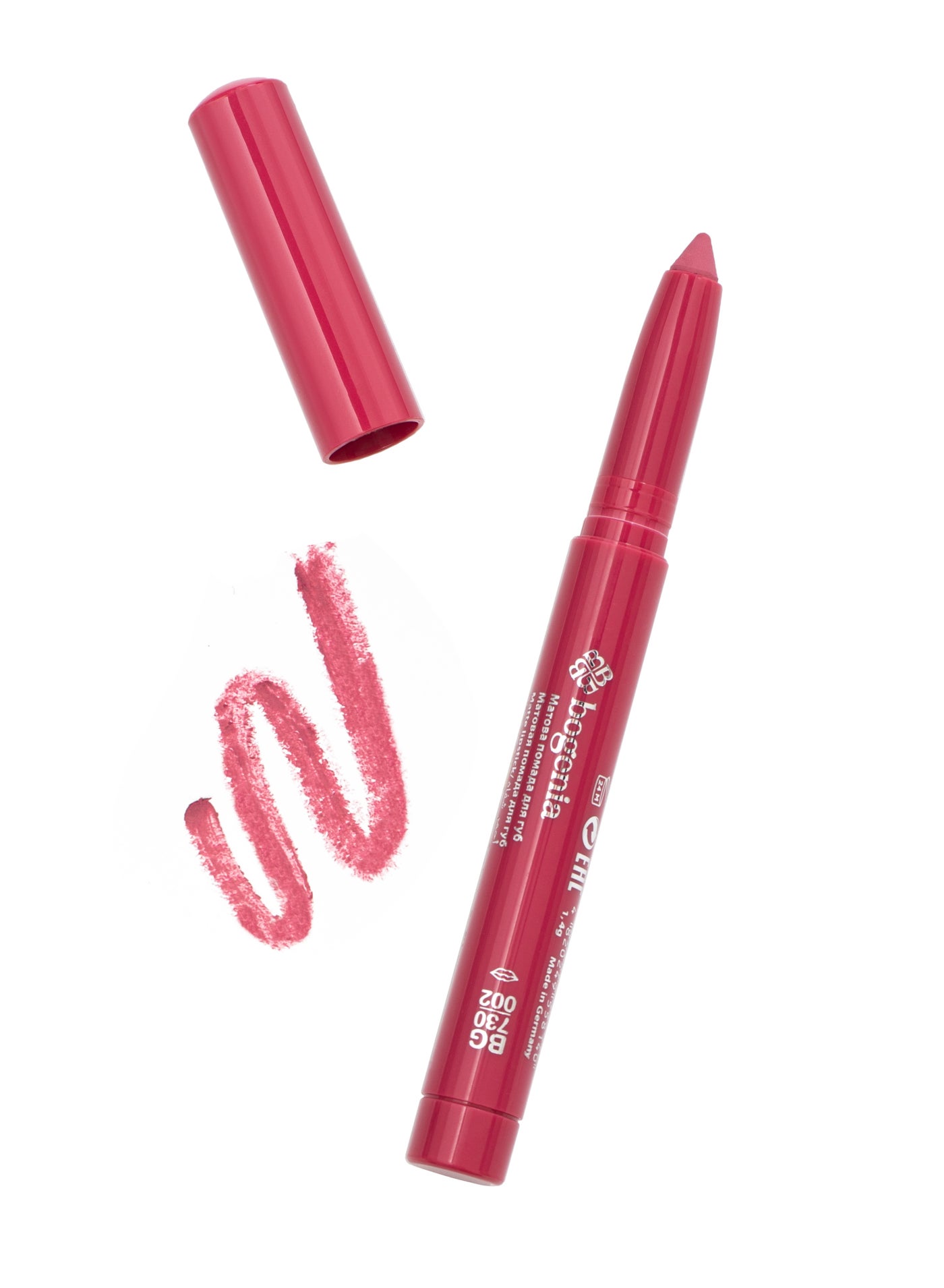 Bogenia Lipcolor Waterproof Velvet Ruby Bg730 002