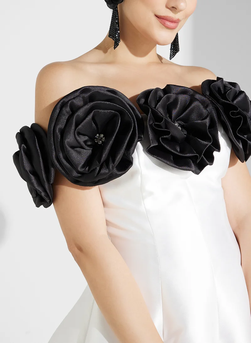 Namshi x Floral A-Line Dress