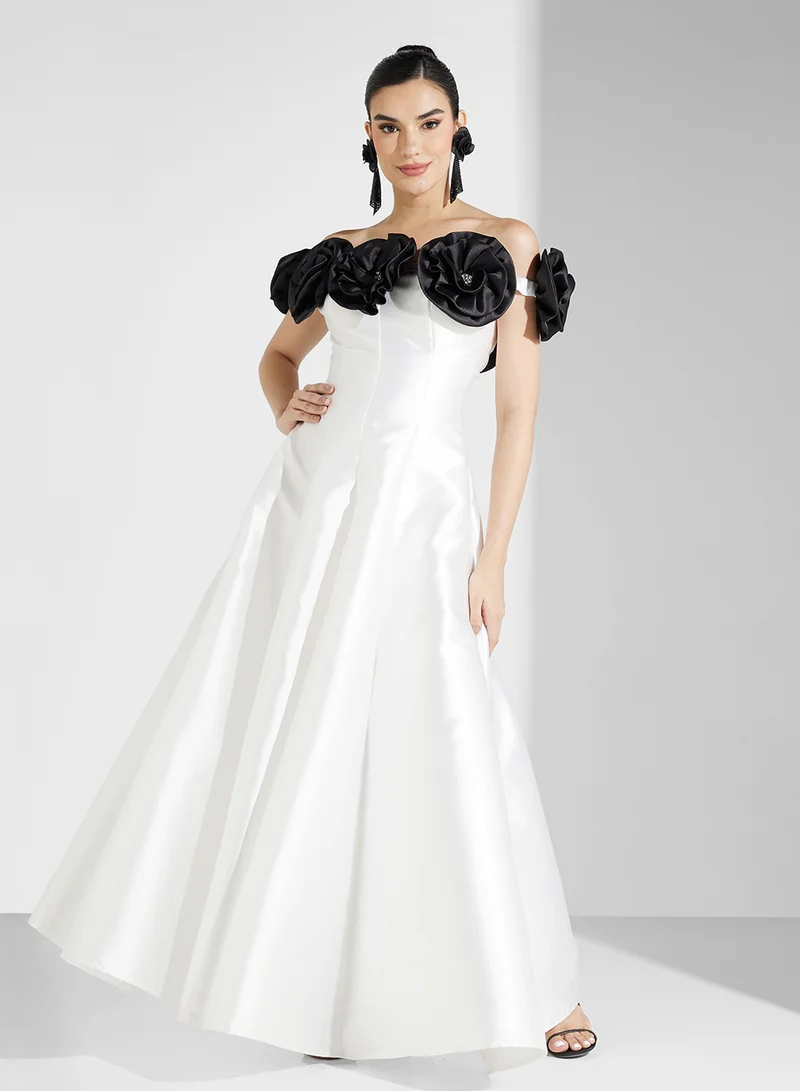Namshi x Floral A-Line Dress