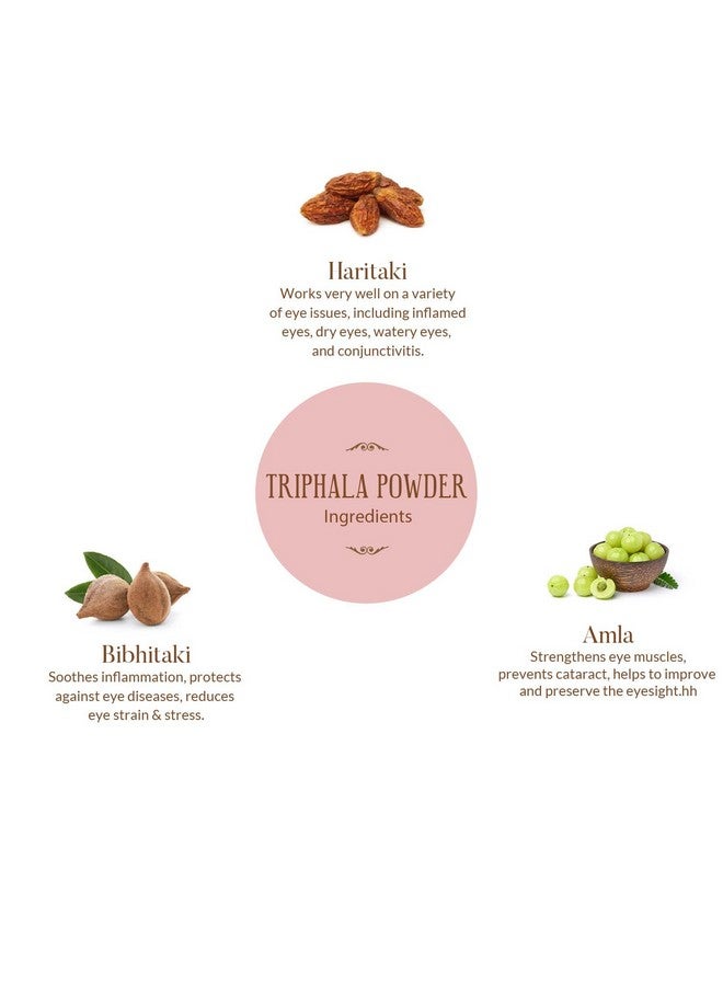 OHRIA Ayurveda Triphala Powder, Reduces Eye Strain & Stress - 100Gm - Image 3