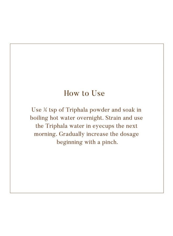 OHRIA Ayurveda Triphala Powder, Reduces Eye Strain & Stress - 100Gm - Image 4