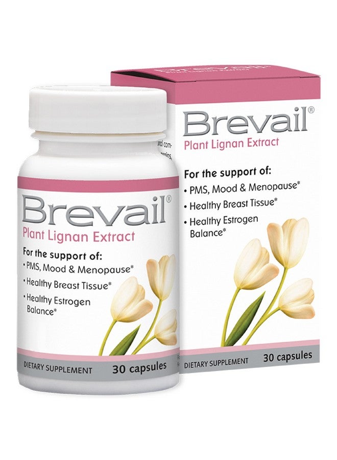 BARLEAN'S Brevail Plant Lignan Extract Capsules, Proactive Breast Health Supplement with 50 mg SDG Lignans from Flax Seed Hulls for Healthy Estrogen Balance and PMS Mood Support Pills, 30 Count - Image 1