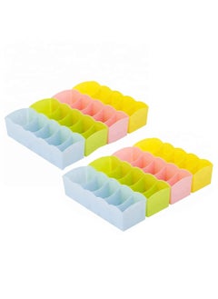 Umi Storage Box Drawer Organizer Multicolour 5 Grid 334 X 1062 X 255 Inches Set of 8 Multicolor