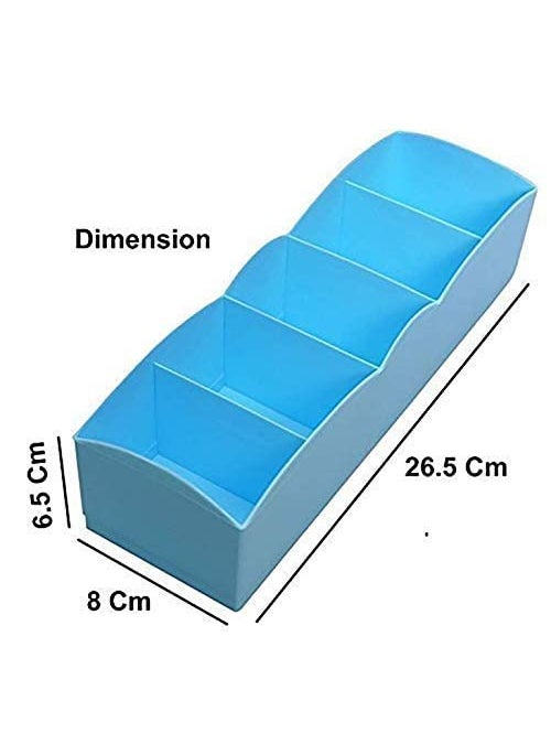 Brand - Umi - Umi Storage Box Drawer Organizer Multicolour 5 Grid 334 X 1062 X 255 Inches Set of 8 Multicolor - Image 1