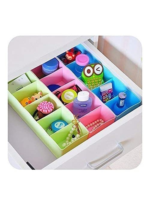 Brand - Umi - Umi Storage Box Drawer Organizer Multicolour 5 Grid 334 X 1062 X 255 Inches Set of 8 Multicolor - Image 1