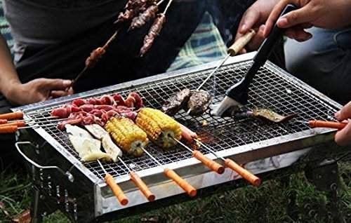 Black Olive Barbeque Stick Pack of 12- Strong Stainless Steel Tandoor Sticks 13 inches, Steel Coated Barbecue Skewers, Steel Sticks for Grill. - Image 2
