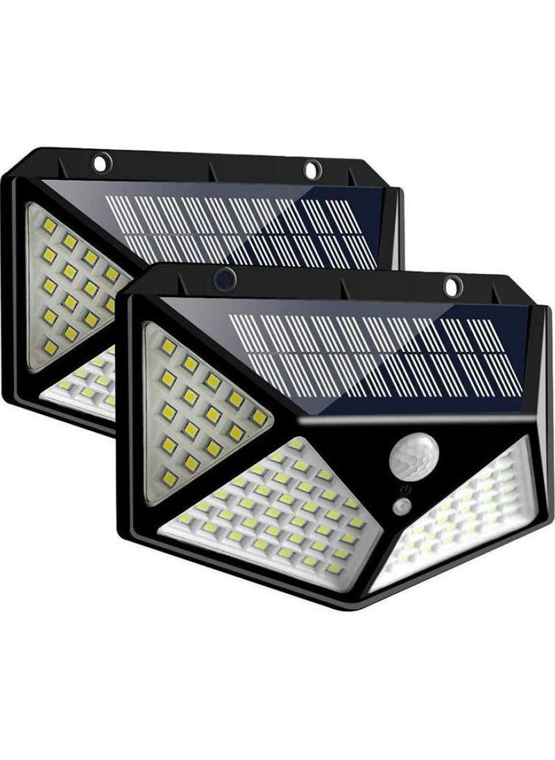 ELTRAZONE 100 LED Solar Motion Sensor Outdoor Lights – IP65 Waterproof Wall-Mounted Security Lights with Wide-Angle Illumination, Solar Powered with Auto On/Off for Garden, Yard, Patio, Garage, Driveway – Energy-Saving & Weather-Resistant  - Image 1
