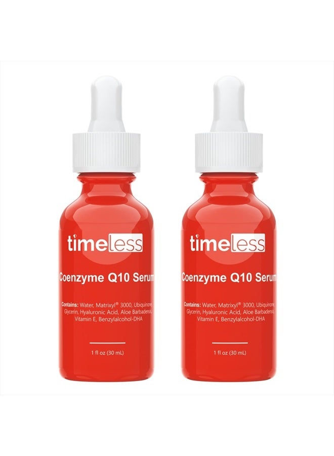 Timeless Skin Care Coenzyme Q10 Serum - 1 oz, Pack of 2 - Powerful Anti-Aging Formula with Coenzyme Q10, Matrixyl 3000 & Hyaluronic Acid - Restore & Replenish Skin, Smooth Wrinkles - All Skin Types - Image 1