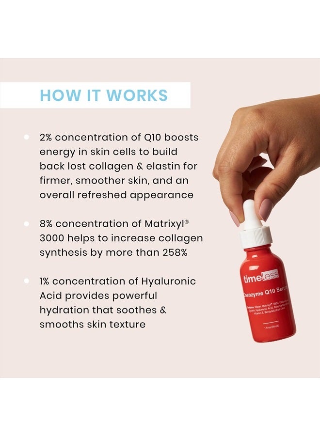 Timeless Skin Care Coenzyme Q10 Serum - 1 oz, Pack of 2 - Powerful Anti-Aging Formula with Coenzyme Q10, Matrixyl 3000 & Hyaluronic Acid - Restore & Replenish Skin, Smooth Wrinkles - All Skin Types - Image 4