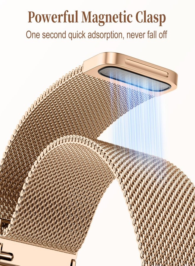 Getino Milanese Loop Compatible with Apple Watch Bands for Women 40mm 41mm 38mm 42mm 44mm 45mm 49mm 46mm Series 10 9 8 7 6 5 4 3 2 Ultra SE, Stainless Steel Metal Magnetic Mesh Strap for iWatch, 38mm - Image 5