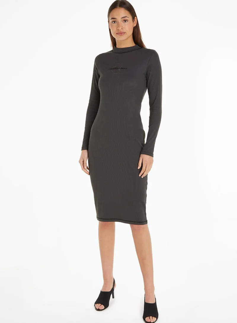 Calvin Klein Jeans Ribbed Midi Dress