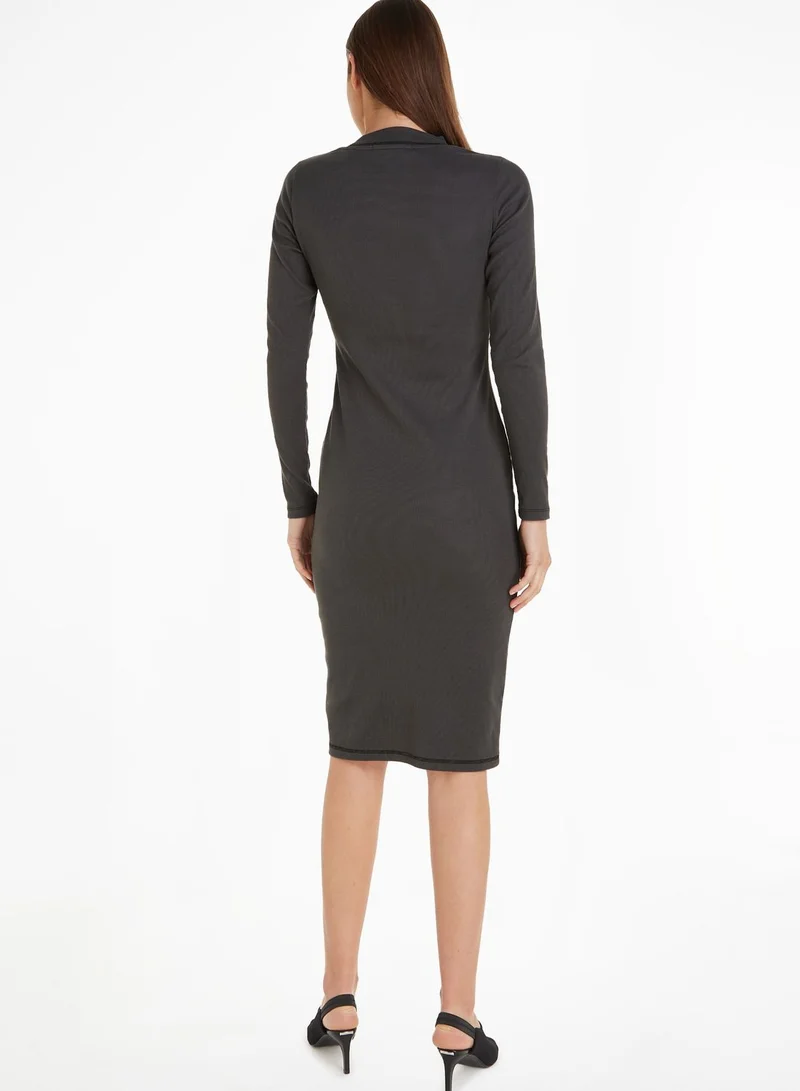 Calvin Klein Jeans Ribbed Midi Dress