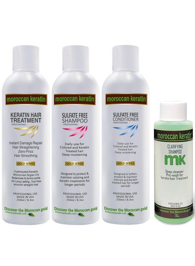 MOROCCAN KERATIN مجموعة علاج الشعر بالكيراتين البرازيلي الذهبية الأكثر فعالية 250 مل صيغة صالون احترافية - Image 2