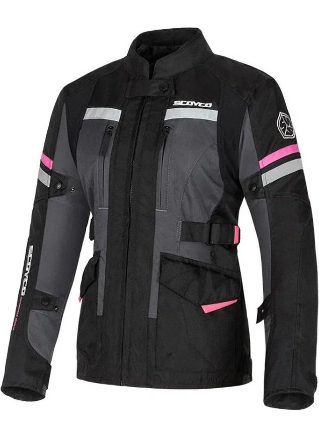 Ebakbak Motorcycle Jacket 4 Seasons Long Oxford 600-D Durable Fabric Women Motorcycle Jacket Black  - Image 1
