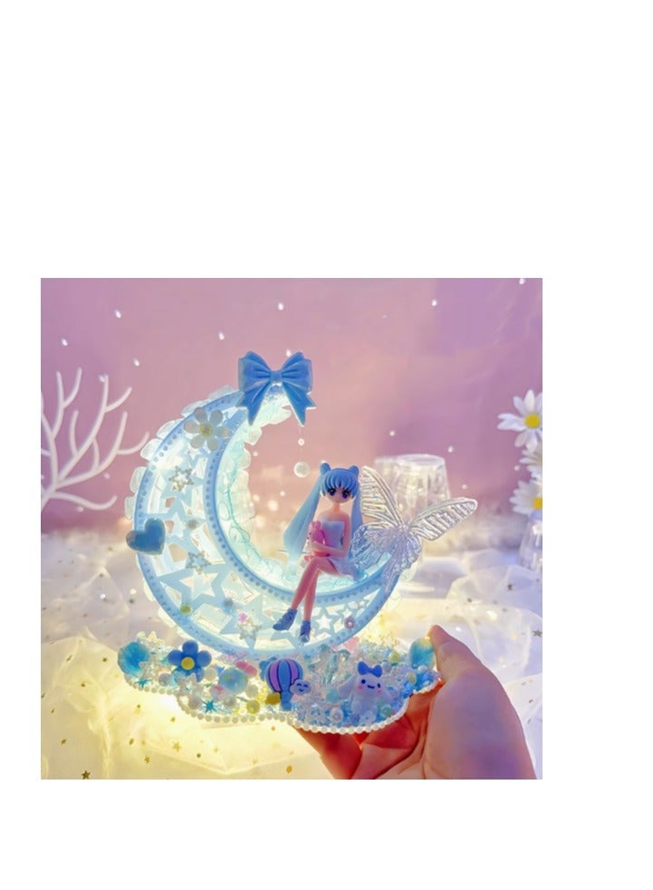 Fun and Creative Handmade Moon Desk Lamp Children's Toy Material Package Gift Set - Image 1