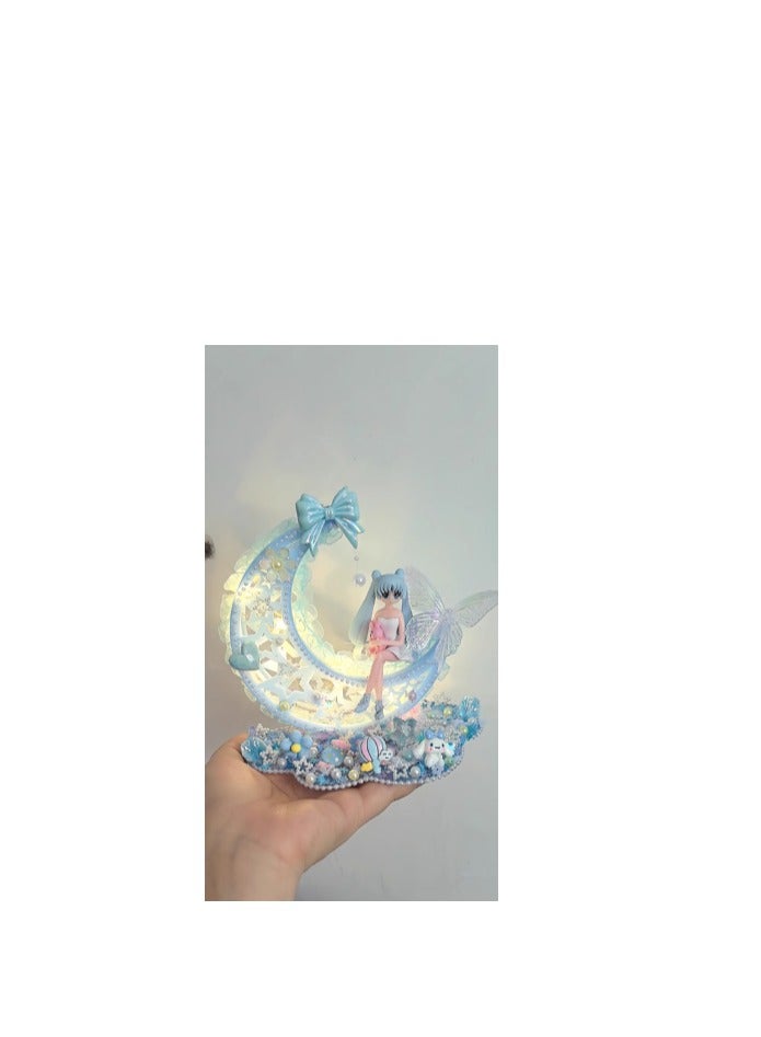 Fun and Creative Handmade Moon Desk Lamp Children's Toy Material Package Gift Set - Image 2