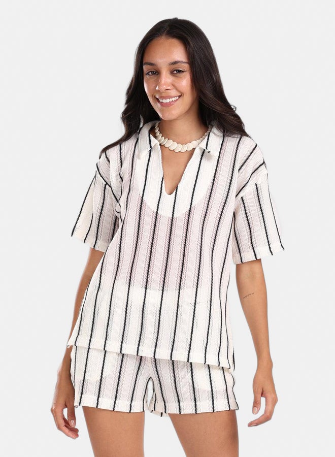 Chic Striped Beach Set