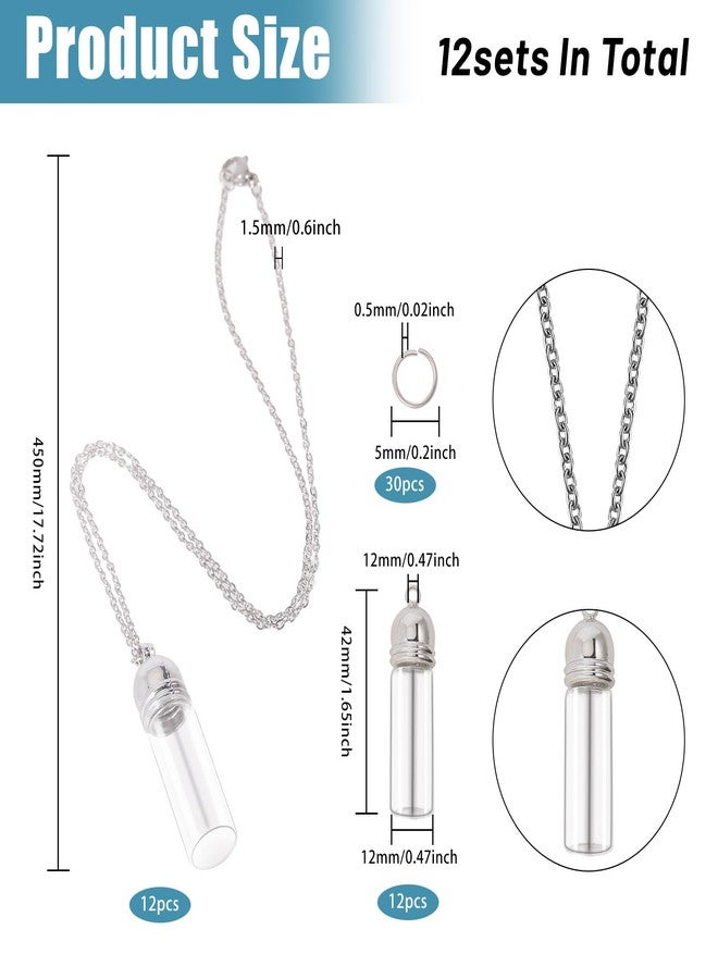 CHGCRAFT قلادة زجاجية من CHGCRAFT تحتوي على 12 قطعة مع سلاسل و 30 مشبك يمكن فتحها كزينة تذكارية - Image 2