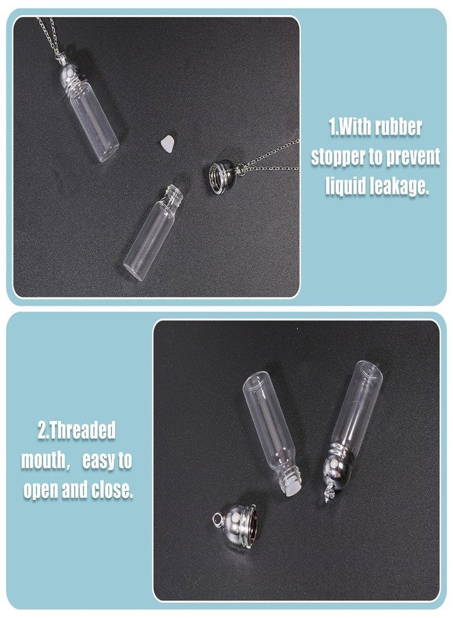 CHGCRAFT قلادة زجاجية من CHGCRAFT تحتوي على 12 قطعة مع سلاسل و 30 مشبك يمكن فتحها كزينة تذكارية - Image 5