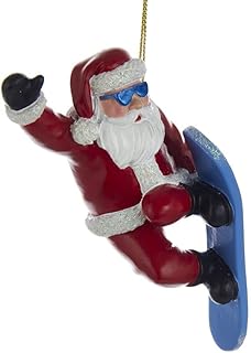 Kurt S. Adler Kurt S. Adler Snowboard Santa Ornament - Image 1