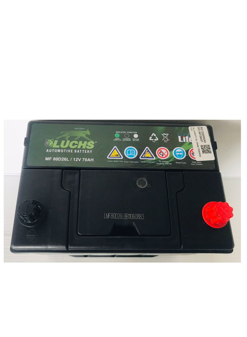 Generic Luchs Car Battery 12V 70AH 80D26L  - Image 2