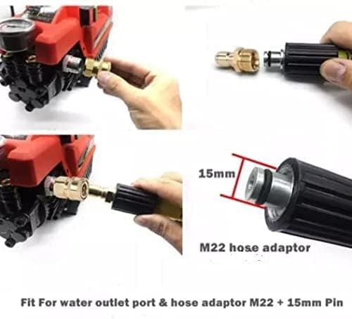 STARQ Quick Connect Adapter Fittings for Pressure Washer Hose Pipe M22 x 15 (Set of 2 Male and 2 Female) - Image 2