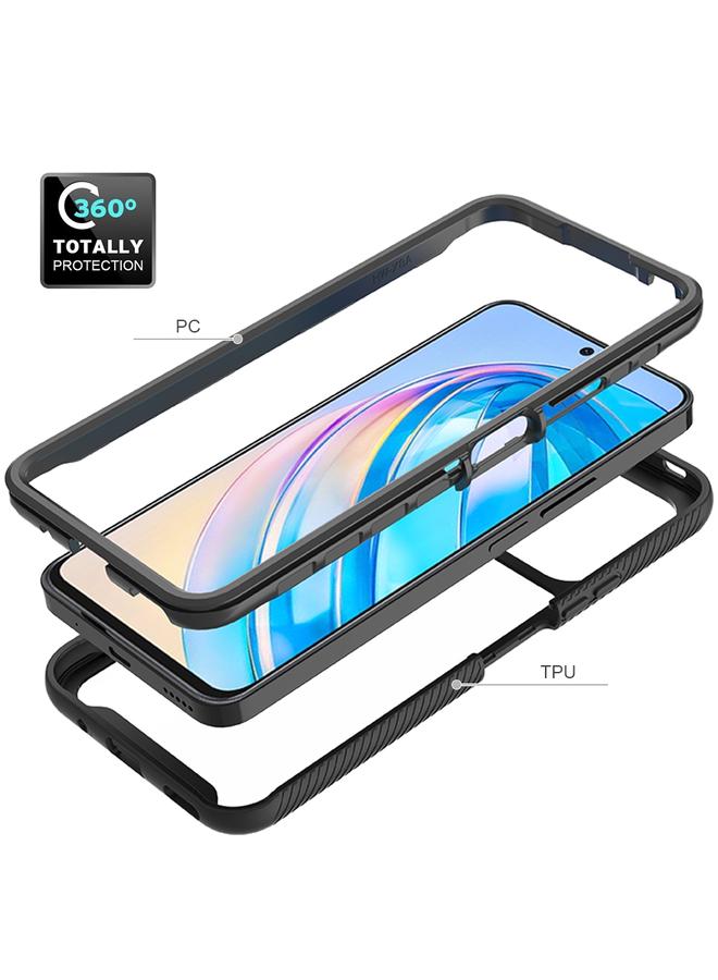 erorex Case For Honor X7a Starry Sky Solid Color Shockproof TPU Clear PC Phone Case - Image 4