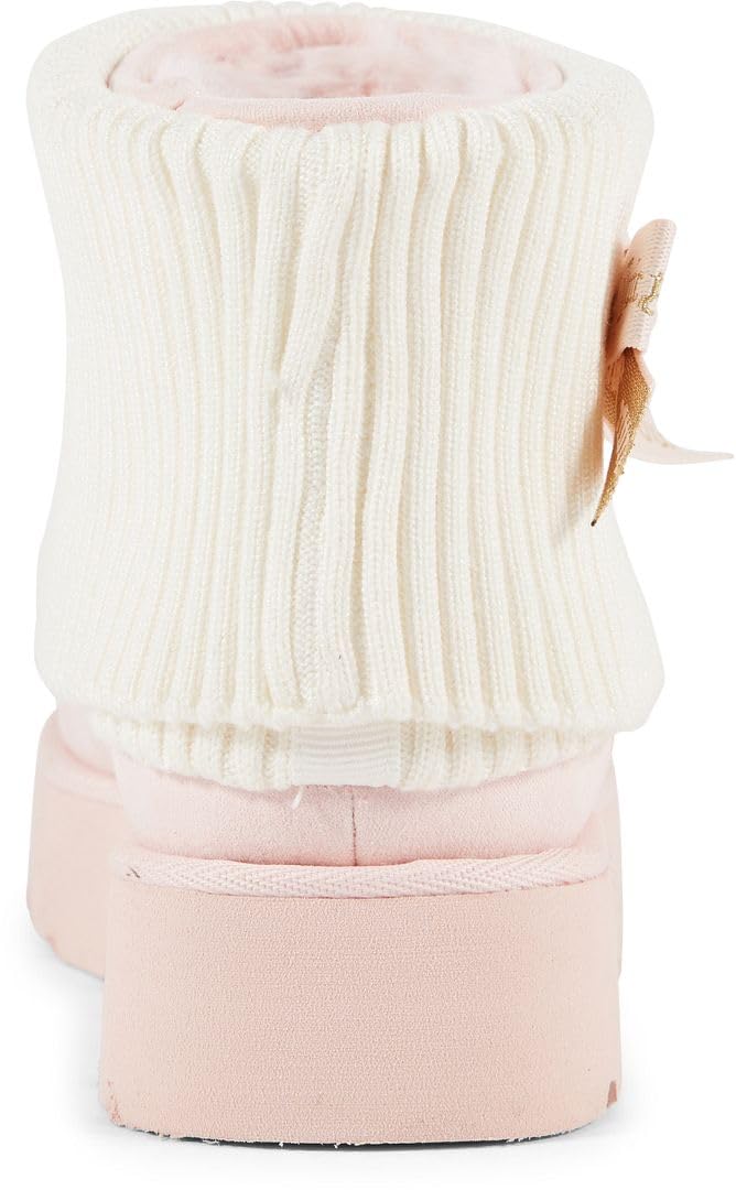 Juicy Couture أحذية كاحل نسائية من جوسي كوتور - بوتي مصنوعة من الميكرو سويد مع بطانة من الفرو الصناعي، ياقة محبوكة مضلعة، شعار جوسي مع رباط - بيير - بلش - 10 - Image 3